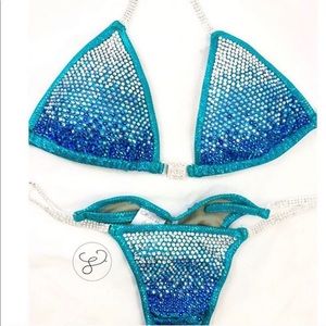 Jewell Custom Bikini Competition Beautiful Blue